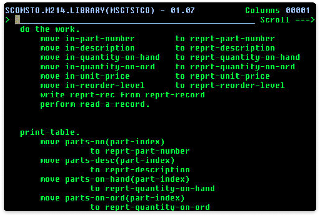 Cobol Computer Programming Language 7588